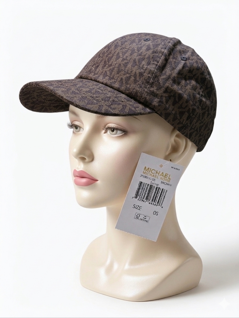Michael Kors Signature Logo Monogram Baseball Cap Brown NWT